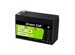 Green Cell CUBE LiFePO4 Accu 7Ah 12.8V 89.6Wh lithium-ijzerfosfaat batterij voor UPS, Speelgoed, Toezicht, Alarm, Stuk speelgoed