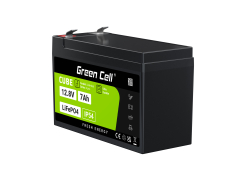 Green Cell CUBE LiFePO4 Accu 7Ah 12.8V 89.6Wh lithium-ijzerfosfaat batterij voor UPS, Speelgoed, Toezicht, Alarm, Stuk speelgoed