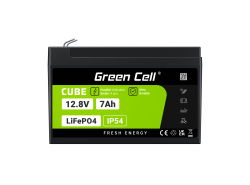 Green Cell CUBE LiFePO4 Accu 7Ah 12.8V 89.6Wh lithium-ijzerfosfaat batterij voor UPS, Speelgoed, Toezicht, Alarm, Stuk speelgoed