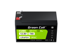 Green Cell CUBE LiFePO4 Accu 7Ah 12.8V 89.6Wh lithium-ijzerfosfaat batterij voor UPS, Speelgoed, Toezicht, Alarm, Stuk speelgoed