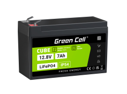 Green Cell CUBE LiFePO4 Accu 7Ah 12.8V 89.6Wh lithium-ijzerfosfaat batterij voor UPS, Speelgoed, Toezicht, Alarm, Stuk speelgoed