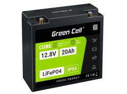 Green Cell CUBE LiFePO4 Accu 20Ah 12.8V 256Wh lithium-ijzerfosfaat batterij voor Tractoren, Grasmaaiers, Scooters, Speelgoed