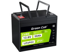 Green Cell CUBE LiFePO4 Accu 50Ah 12.8V 640Wh lithium-ijzerfosfaat batterij voor Campers, Golfkarretjes, Windturbines