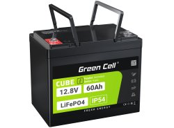 Green Cell CUBE LiFePO4 Accu 60Ah 12.8V 768Wh lithium-ijzerfosfaat batterij voor Elektromotoren, Campers, Hefplatforms