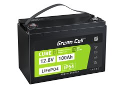 Green Cell CUBE LiFePO4 Accu 100Ah 12.8V 1280Wh lithium-ijzerfosfaat batterij voor Zonnepanelen, Caravans, Boten, Camping