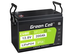 Green Cell CUBE LiFePO4 Accu 200Ah 12.8V 2560Wh lithium-ijzerfosfaat batterij voor PV-systeem, Kampeerwagen, Boote, Camping