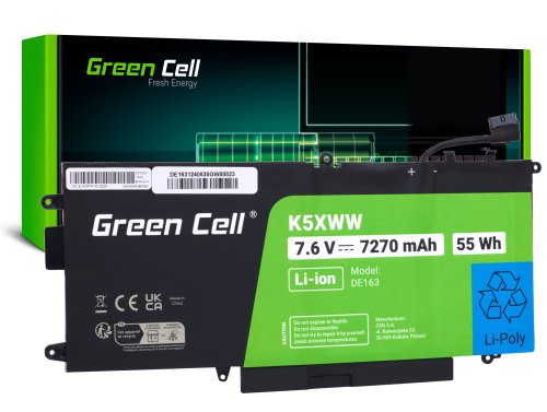 Green Cell Batterij K5XWW voor Dell Latitude 7390 2-in-1 5289 7389