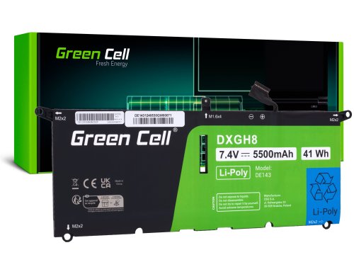 Green Cell Laptop Accu DXGH8 voor Dell XPS 13 9370 9380 Dell Inspiron 13 3301 5390 7390 Dell Vostro 13 5390