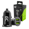 Green Cell PowerRide Nano36 36W 6A 2x USB-A autolader met snelladen Ultra Charge, geschikt voor 12V en 24V sigarettenaansteker