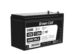 Green Cell® AGM 12V 7.2Ah VRLA batterij Accu voedingsaccu speelgoed voor kinderen Alarmsystemen