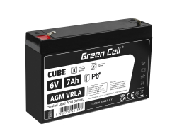 Green Cell® AGM 6V 7Ah VRLA batterij Accu voedingsaccu speelgoed voor kinderen Alarmsystemen