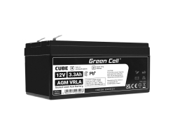 Green Cell® AGM 12V 3.3Ah VRLA batterij Accu voedingsaccu speelgoed voor kinderen Alarmsystemen