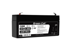 Green Cell® AGM 6V 3.4Ah VRLA batterij Accu voedingsaccu speelgoed voor kinderen Alarmsystemen