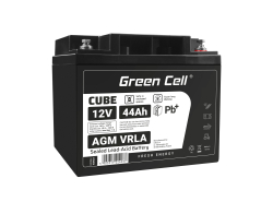 Green Cell® AGM 12V 44Ah VRLA batterij Accu voedingsaccu maaier scooter boot vissersboot tuinhuis