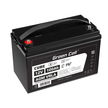 Green Cell® AGM 12V 100Ah VRLA batterij Accu voedingsaccu fotovoltaïne hernieuwbare energie caravans