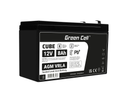 Green Cell® AGM 12V 8Ah VRLA batterij Accu voedingsaccu speelgoed voor kinderen Alarmsystemen