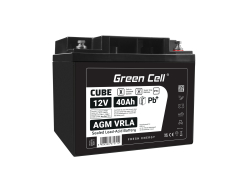 Green Cell CUBE AGM IP54 12V 40Ah VRLA batterij Accu voedingsaccu maaier scooter boot vissersboot tuinhuis