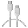 USB-C-kabel 0,3m 100W Greencell PowerStream Snelladen PD Snow White