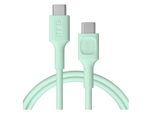 USB-C-kabel 1,2m 100W Greencell PowerFlex Snelladen PD Mint Green