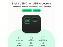 Greencell Powerbank 25200mAh 140W PD USB-C mit Schnellladung für Laptop, MacBook, iPhone 16 15 14 Pro Max, Samsung Galaxy S25