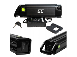Green Cell Silverfish accu voor elektrische fiets met E Bike lader 24V 10,4Ah 250Wh XLR o.a. Prophete. Poolse productie.