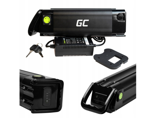 Green Cell Silverfish accu voor elektrische fiets met E Bike lader 24V 10,4Ah 250Wh XLR o.a. Prophete. Poolse productie.