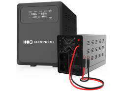 Greencell UPS Noodstroomvoorziening AVR 1200VA 800W PowerCore 12 VDC met LCD-scherm