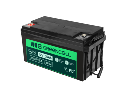 Green Cell Cube AGM VRLA IP54 12V 65Ah onderhoudsvrije accu voor grasmaaier scooter boot rolstoel