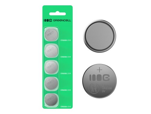 5x lithiumbatterij CR2025 CR 2025 3V 160mAh Greencell knoopcel Blister
