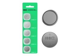 5x lithium batterij CR1620 CR 1620 3V 70mAh Greencell knoopcel Blister