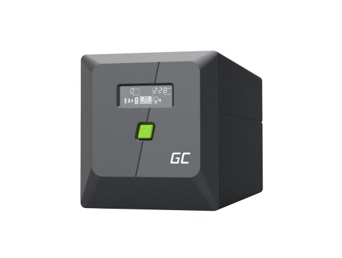 Noodstopcontact UPS Greencell 1000VA 600W PowerProof met LCD-scherm
