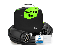 Green Cell Snap EV Laadkabel Type 2 11kW 5m voor Tesla Model 3 S X Y, Kia EV6, Hyundai IONIQ 5, Peugeot e-208, Ford Mach-E