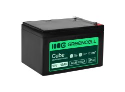 Greencell AGM VRLA 12V 12Ah onderhoudsvrije accu voor kassasystemen, speelgoed, camera's (151x98.5x95mm)