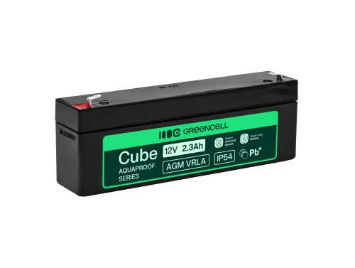 Greencell AGM VRLA 12V 2.5Ah onderhoudsvrije accu voor kassa, speelgoed, camera (178x36x66mm)