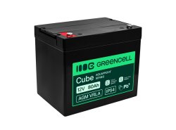 Greencell AGM VRLA 12V 80Ah onderhoudsvrije accu voor UPS, weegschalen, camper (260x168x216mm)