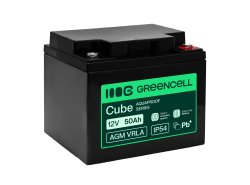 Greencell AGM VRLA 12V 50Ah onderhoudsvrije accu voor UPS, weegschalen, campers (197x166x170mm)
