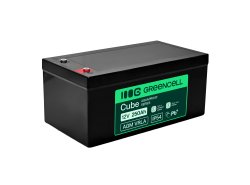 Greencell AGM VRLA 12V 250Ah onderhoudsvrije accu voor boten, fotovoltaïca, zonnepanelen (520x268x225mm)