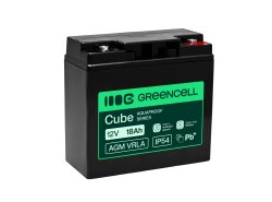 Greencell AGM VRLA 12V 18Ah onderhoudsvrije accu voor kassasystemen, speelgoed, camera's (181x77x167mm)