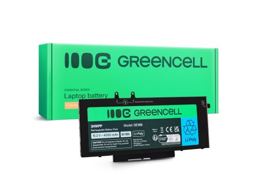 Greencell batterij voor Dell 3HWPP Dell Latitude 5400, 5401, 5410, 5411, 5500, 5501, 5510, 5511, 7591