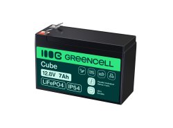 Green Cell CUBE LiFePO4 Accu 7Ah 12.8V 89.6Wh lithium-ijzerfosfaat batterij voor UPS, Speelgoed, Toezicht, Alarm, Stuk speelgoed