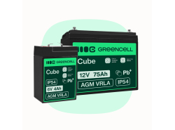 Green Cell CUBE AGM IP54 12V 75Ah VRLA batterij Accu voedingsaccu maaier scooter boot vissersboot tuinhuis