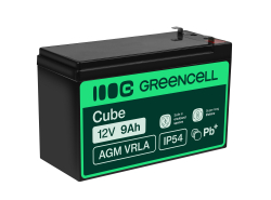 Green Cell® AGM 12V 9Ah VRLA batterij Accu voedingsaccu UPS geluidsinstallaties energiereserve Back-UPS
