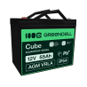 Green Cell CUBE AGM IP54 batteri AGM GEL 12V 55Ah blybatteri Green Cell vedligeholdelsesfri til både og joller