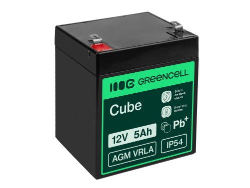 Green Cell® AGM 12V 5Ah VRLA batterij Accu voedingsaccu speelgoed voor kinderen Alarmsystemen