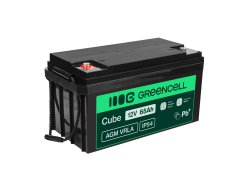 Green Cell® AGM 12V 65Ah VRLA batterij Accu voedingsaccu maaier scooter boot vissersboot tuinhuis