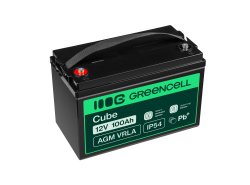 Green Cell® AGM 12V 100Ah VRLA batterij Accu voedingsaccu fotovoltaïne hernieuwbare energie caravans