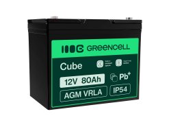 Green Cell® AGM accu 12V 80Ah VRLA onderhoudsvrije loodaccu voor jacht zeilboot zonnecamper stacaravans windenergie woonbussen