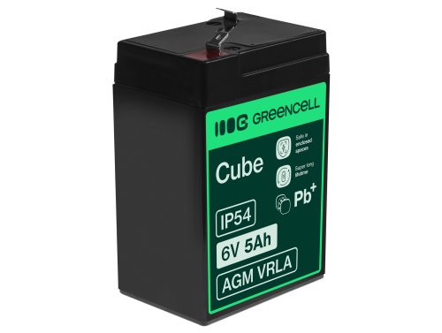 GreenCell® AGM 6V 5Ah VRLA batterij Accu voedingsaccu speelgoed voor kinderen Alarmsystemen