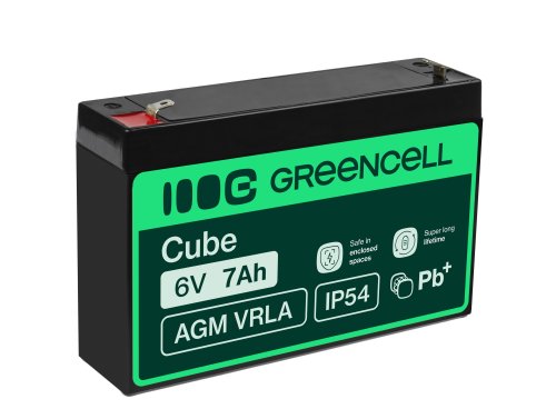 Green Cell® AGM 6V 7Ah VRLA batterij Accu voedingsaccu speelgoed voor kinderen Alarmsystemen