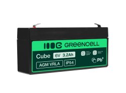 Green Cell® AGM 6V 3.2Ah VRLA batterij Accu voedingsaccu speelgoed voor kinderen Alarmsystemen